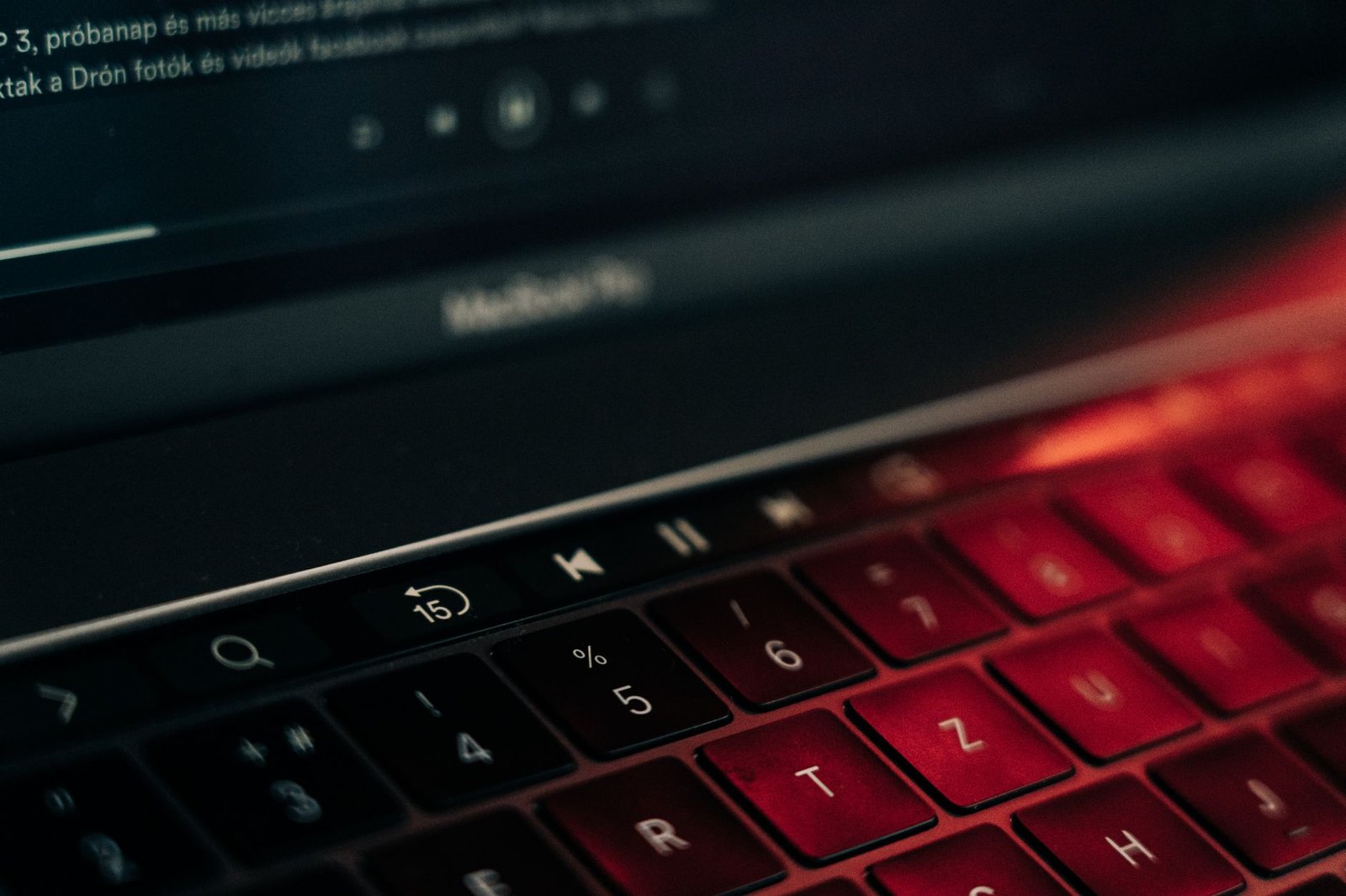 Dettaglio della tastiera di un notebook